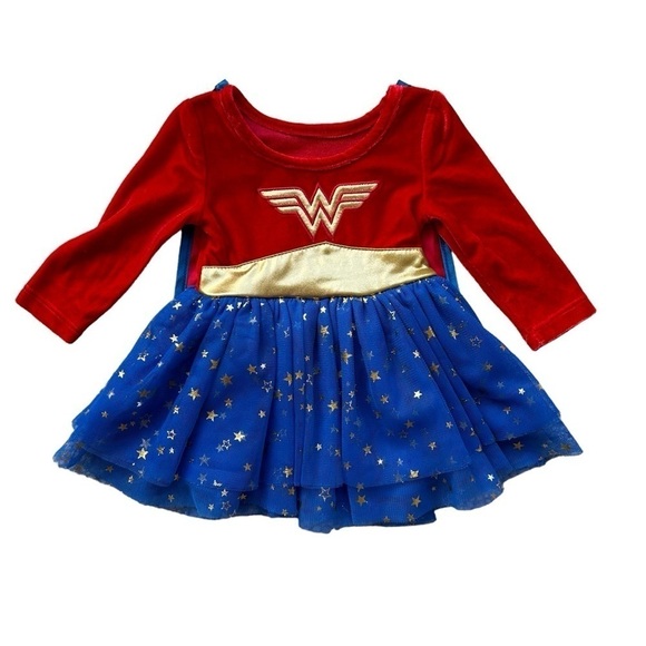 Wonder Woman Dress with Removable Cape - Picture 1 of 4